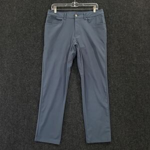 Lululemon ABC Warpstreme Pants Men's 32 Blue Slim Fit Five Pocket Stretch